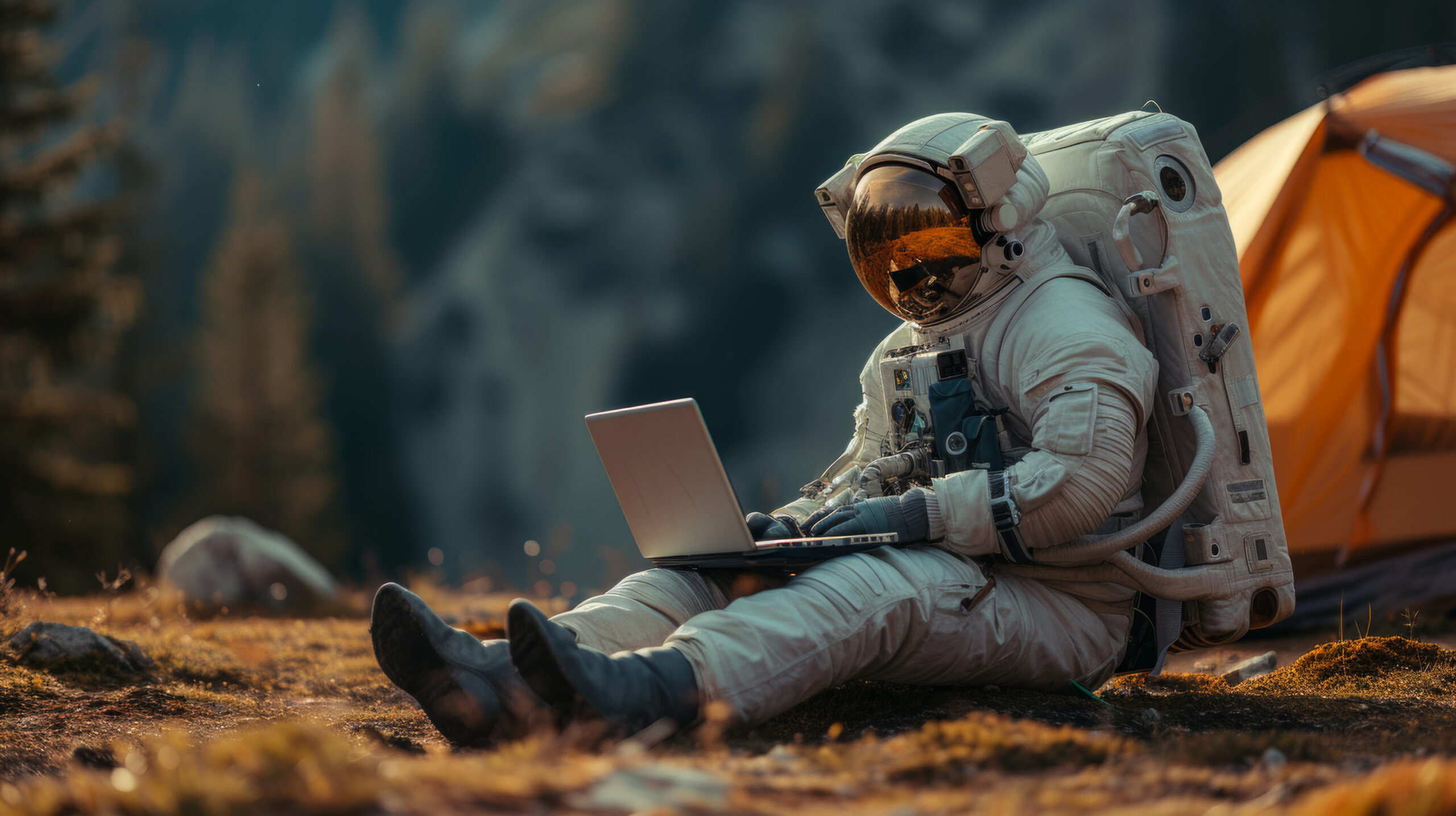 portrait astronaut space suit with laptop scaled